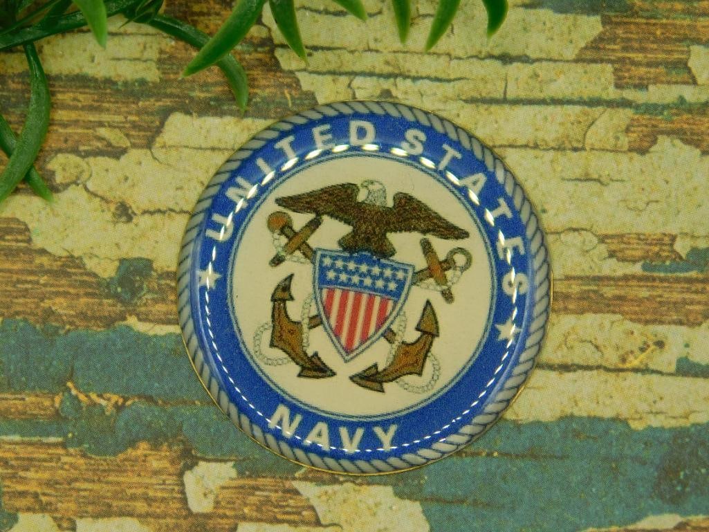 UNITED STATES NAVY CABOCHON ROCK STONE LAPIDARY SPECIMEN (1 of 2)