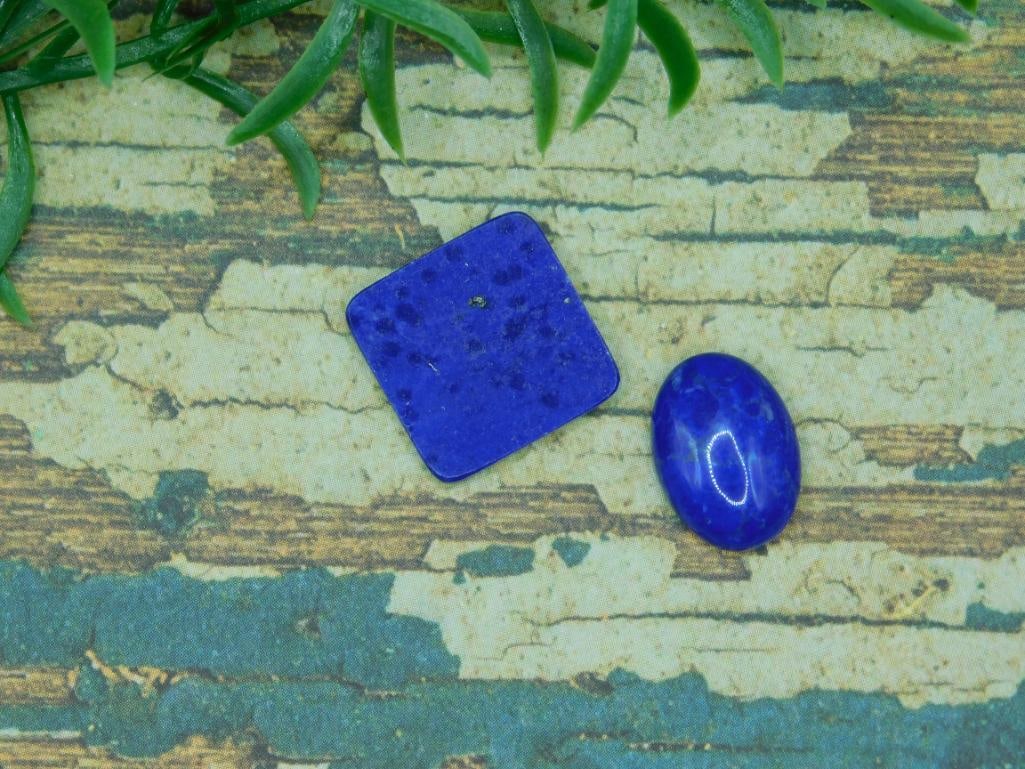 LAPIS LAZULI CABOCHONS ROCK STONE LAPIDARY SPECIMEN (1 of 2)