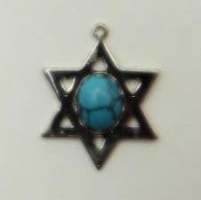 TURQUENITE STAR OF DAVID PENDANT ROCK STONE LAPIDARY SPECIMEN: TURQUENITE STAR OF DAVID PENDANT ROCK STONE LAPIDARY SPECIMEN