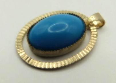 TURQUOISE PENDANT ROCK STONE LAPIDARY SPECIMEN (1 of 2)