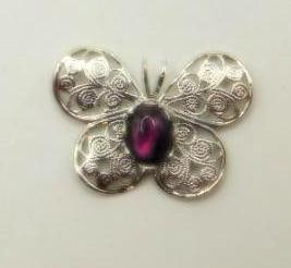 ABALONE STONE BUTTERFLY PENDANT ROCK STONE LAPIDARY SPECIMEN (1 of 2)