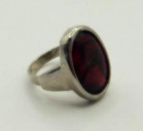 ABALONE STONE RING ROCK STONE LAPIDARY SPECIMEN (1 of 2)