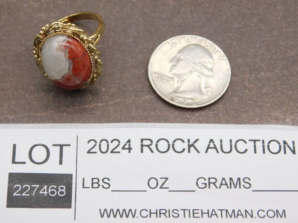 STONE RING ROCK STONE LAPIDARY SPECIMEN - 2