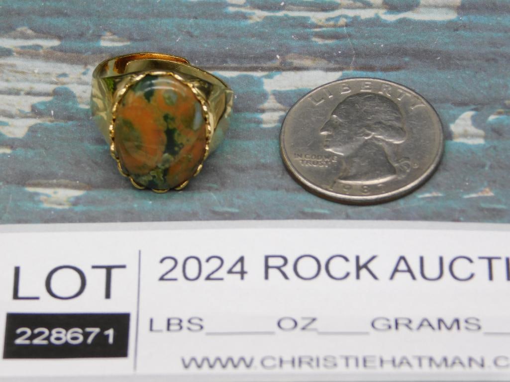 STONE RING ROCK STONE LAPIDARY SPECIMEN - 2