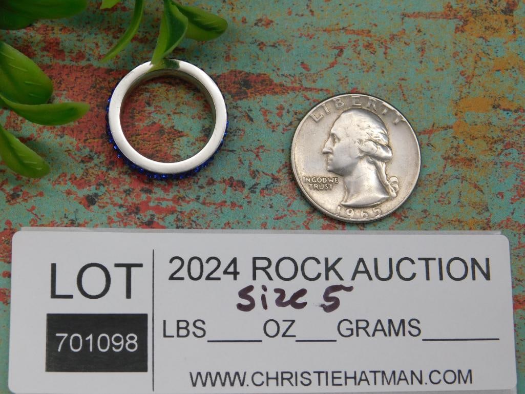 STONE RING ROCK STONE LAPIDARY SPECIMEN - 2