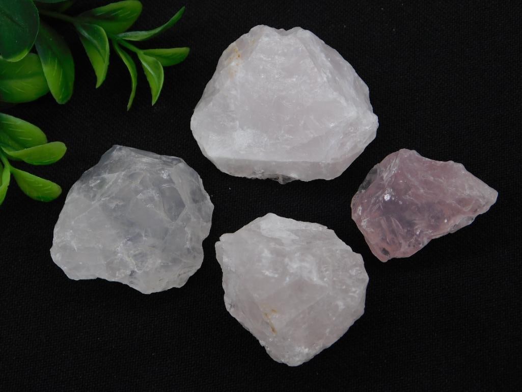 4 Raw Rose Quartz Stones ROCK STONE LAPIDARY SPECIMEN: 4 Raw Rose Quartz Stones ROCK STONE LAPIDARY SPECIMEN