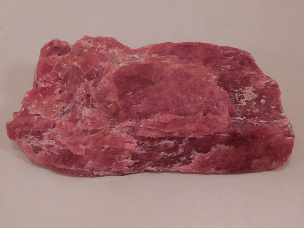 HUGE GEM RHODONITE ROCK STONE LAPIDARY SPECIMEN: HUGE GEM RHODONITE ROCK STONE LAPIDARY SPECIMEN