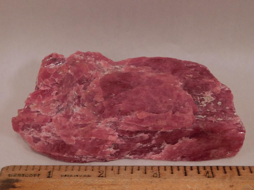 HUGE GEM RHODONITE ROCK STONE LAPIDARY SPECIMEN - 3