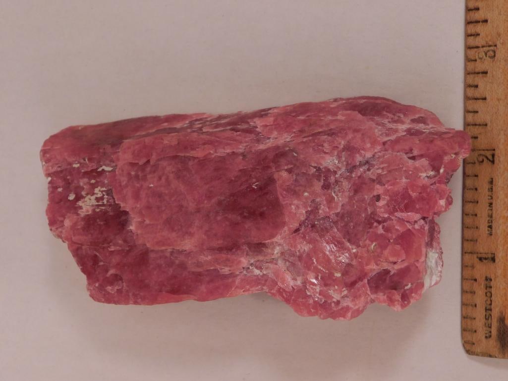 HUGE GEM RHODONITE ROCK STONE LAPIDARY SPECIMEN - 4