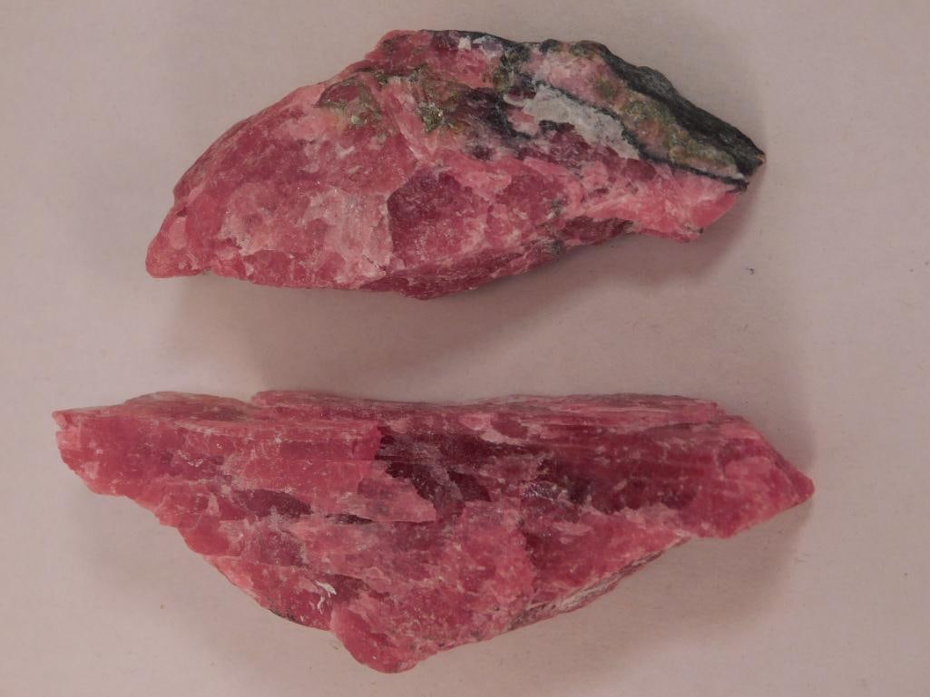 GEM RHODONITE ROCK STONE LAPIDARY SPECIMEN: GEM RHODONITE ROCK STONE LAPIDARY SPECIMEN