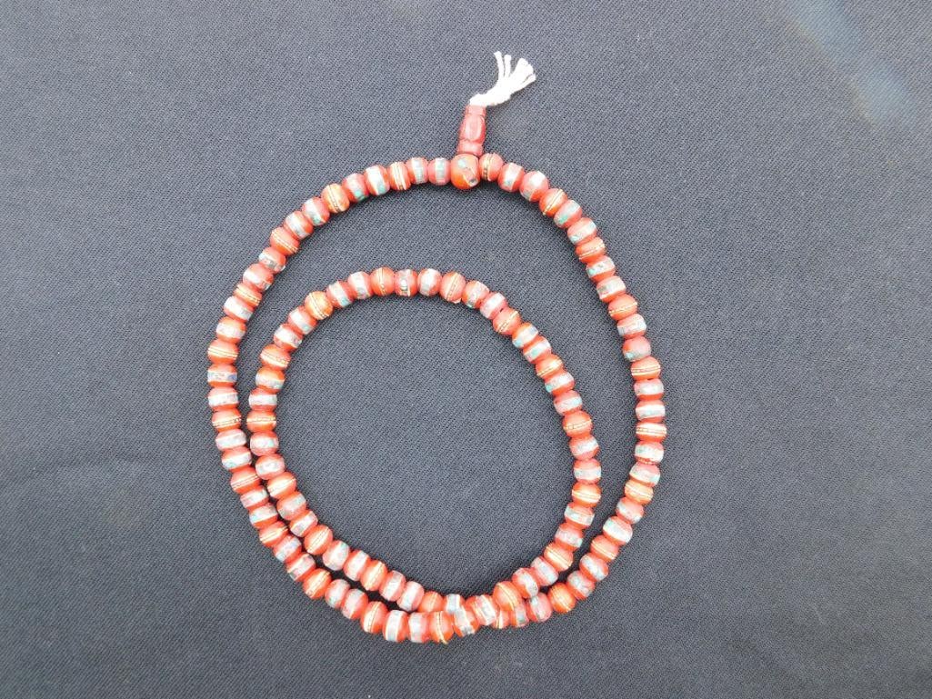 AFRICAN TRADE BEAD NECKLACE ROCK STONE LAPIDARY SPECIMEN (1 of 2)