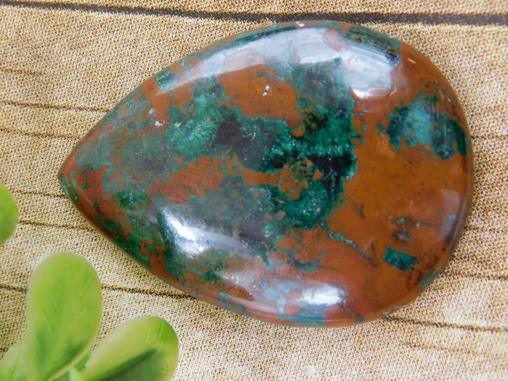 CHRYSOCOLLA CABOCHON ROCK STONE LAPIDARY SPECIMEN (1 of 2)