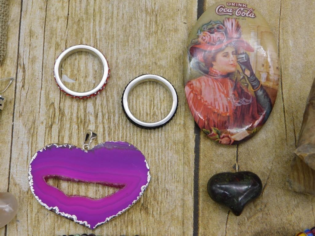 MIXED LOT ROCK STONE LAPIDARY SPECIMEN: MIXED LOT ROCK STONE LAPIDARY SPECIMEN