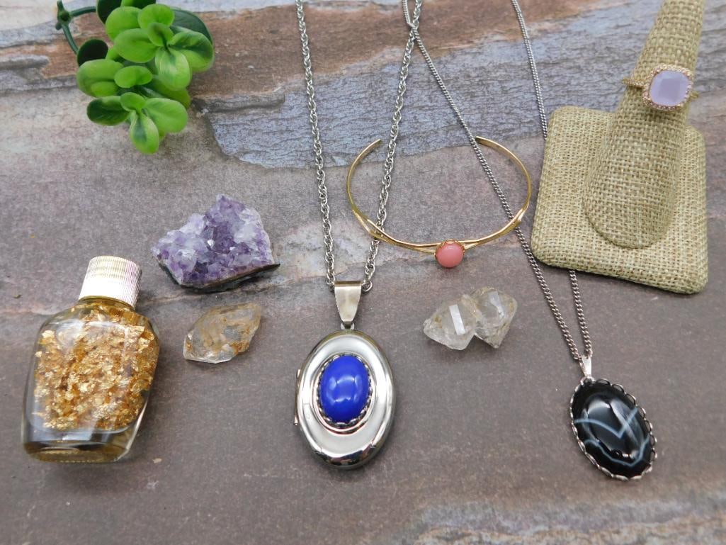 MIXED LOT ROCK STONE LAPIDARY SPECIMEN: MIXED LOT ROCK STONE LAPIDARY SPECIMEN