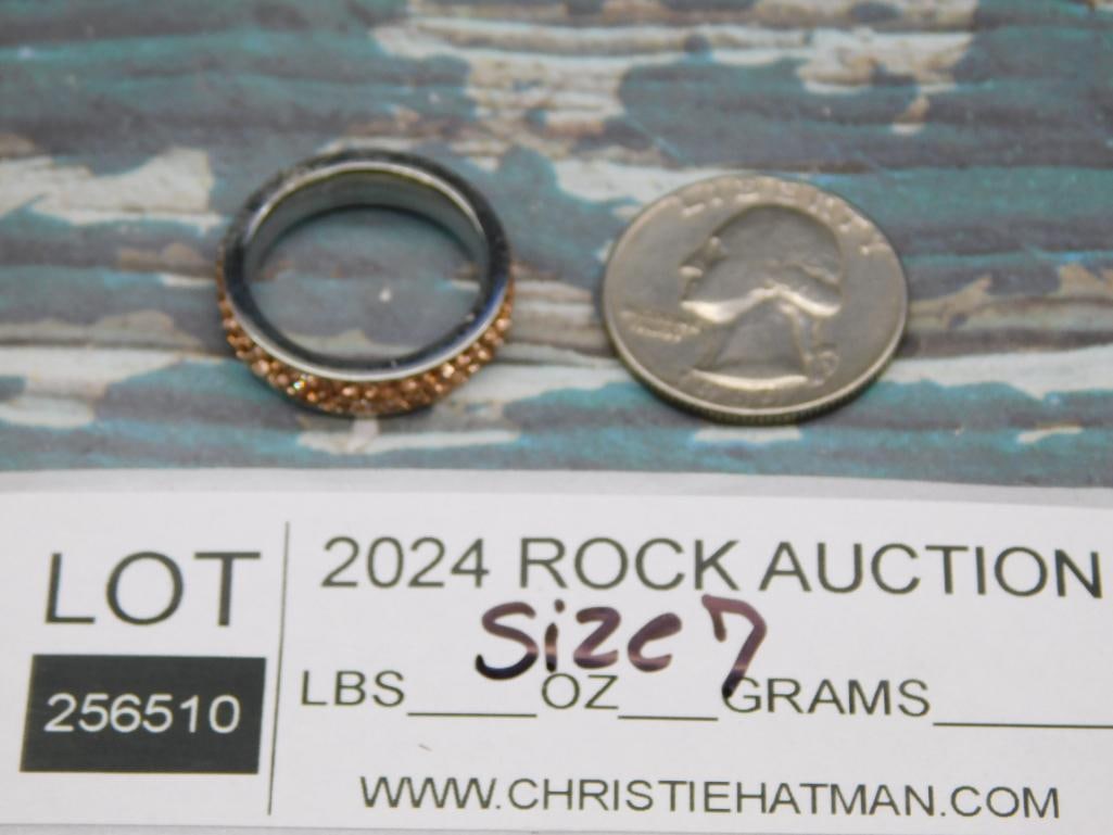 STONE RING ROCK STONE LAPIDARY SPECIMEN - 2