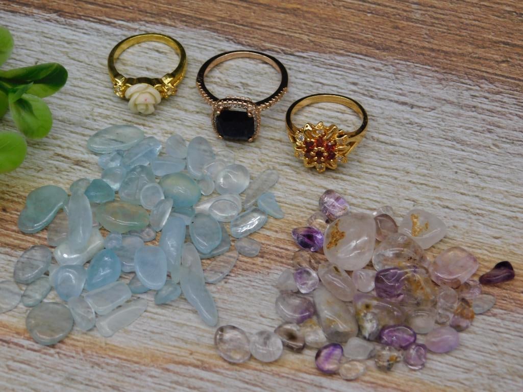 MIXED LOT ROCK STONE LAPIDARY SPECIMEN: MIXED LOT ROCK STONE LAPIDARY SPECIMEN