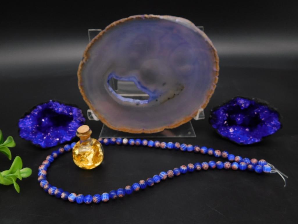 MIXED LOT ROCK STONE LAPIDARY SPECIMEN: MIXED LOT ROCK STONE LAPIDARY SPECIMEN