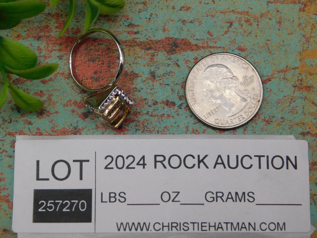 STONE RING ROCK STONE LAPIDARY SPECIMEN - 2