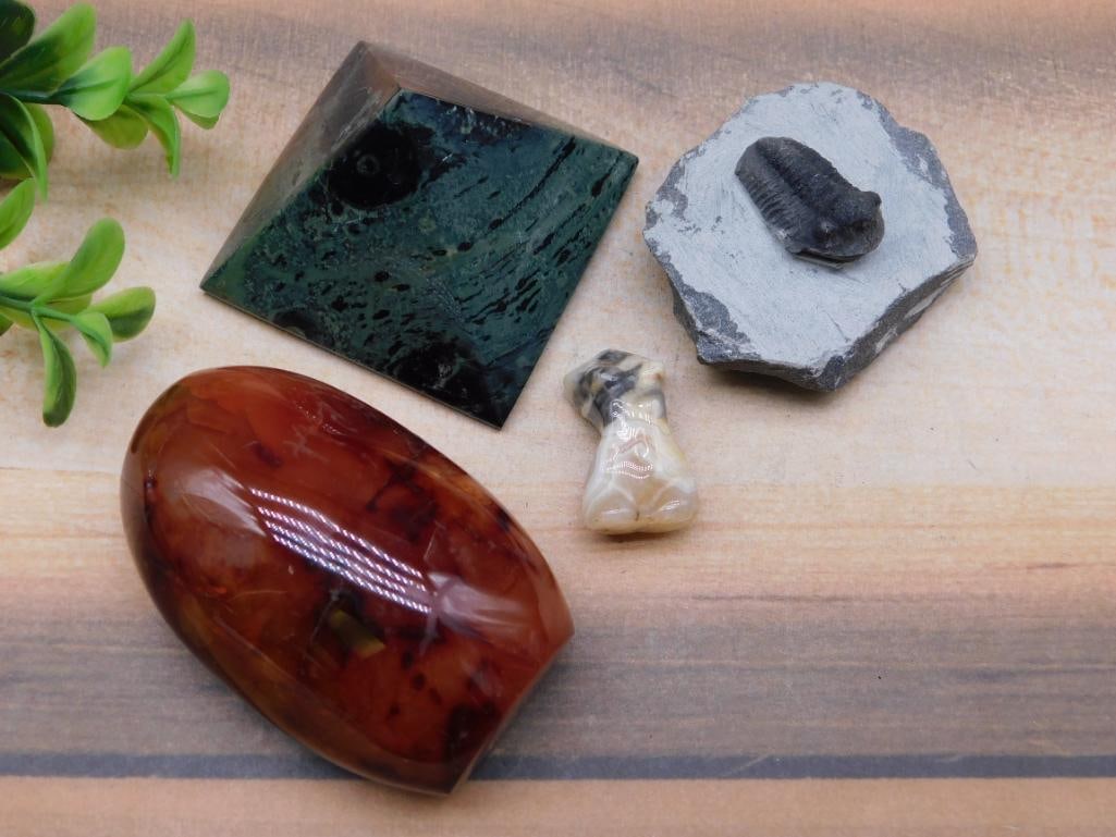 MIXED LOT ROCK STONE LAPIDARY SPECIMEN: MIXED LOT ROCK STONE LAPIDARY SPECIMEN