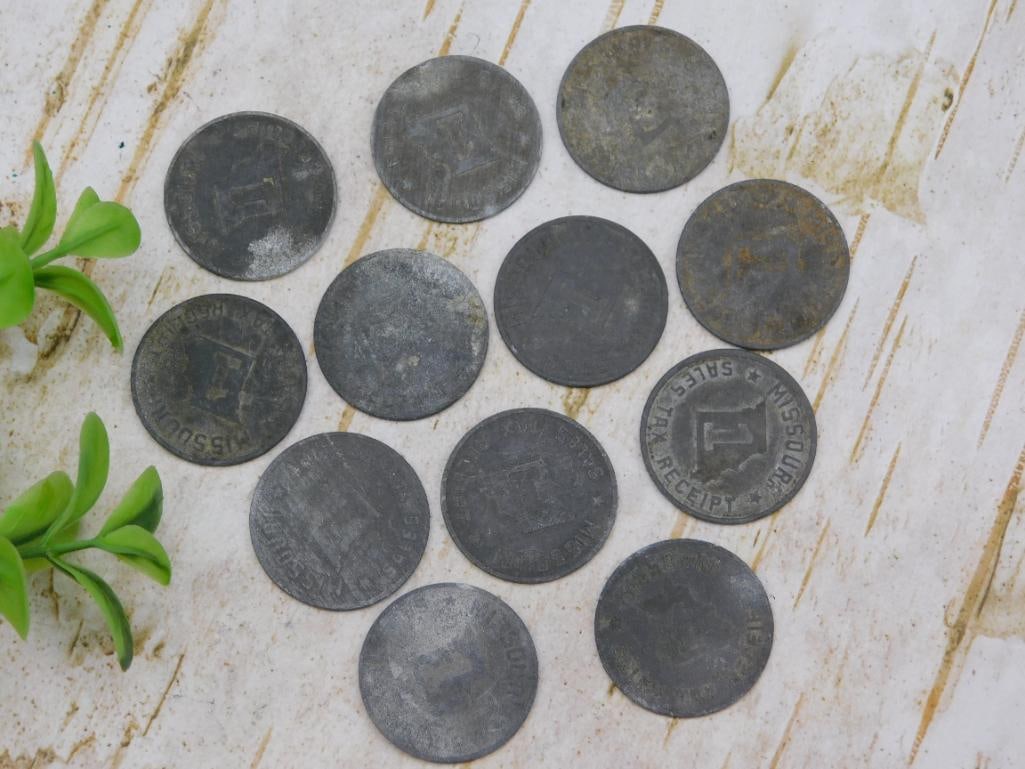 MISSOURI TAX RECEIPT COINS: MISSOURI TAX RECEIPT COINS