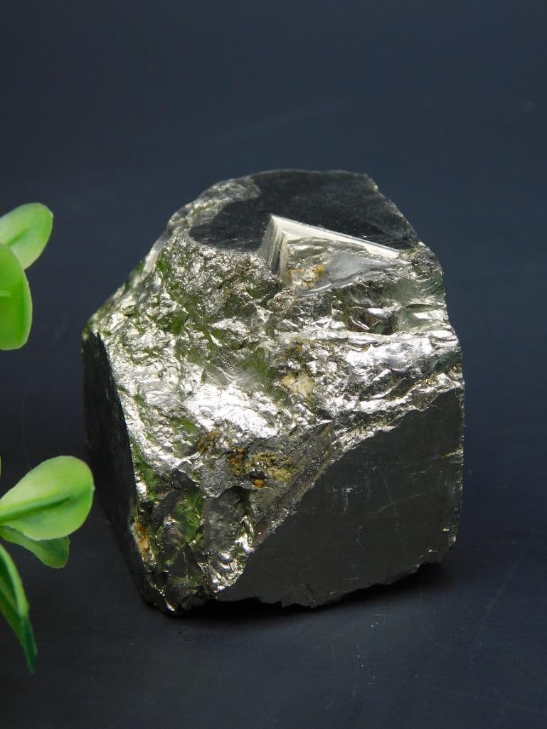 NATURAL FORMATION SPANISH PYRITE CUBE ROCK STONE LAPIDARY SPECIMEN (1 of 2)