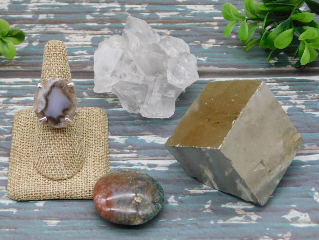 MIXED LOT ROCK STONE LAPIDARY SPECIMEN: MIXED LOT ROCK STONE LAPIDARY SPECIMEN