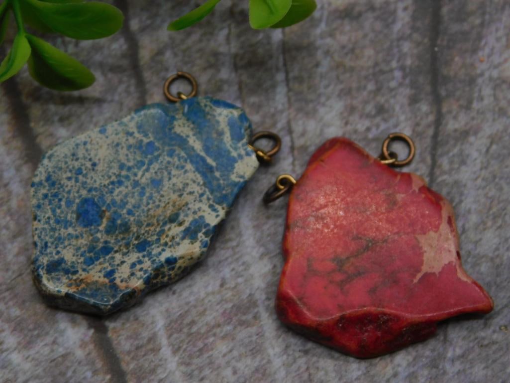 IMPRESSION JASPER PENDANTS ROCK STONE LAPIDARY SPECIMEN: IMPRESSION JASPER PENDANTS ROCK STONE LAPIDARY SPECIMEN