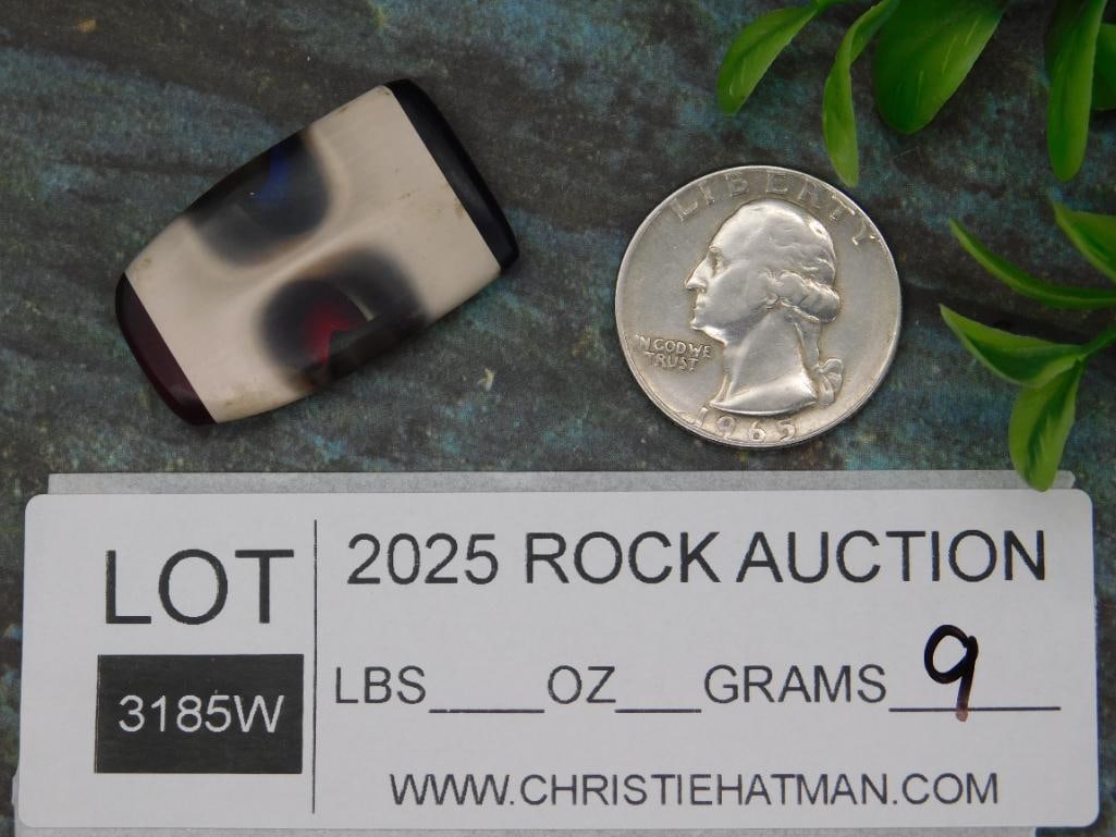 Polished Agate Slab with Multicolor Bands - 2