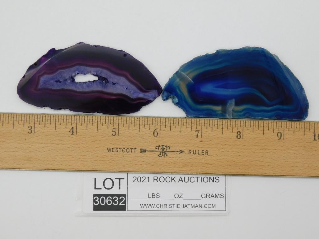 AGATE SLICE ROCK STONE LAPIDARY SPECIMEN - 2