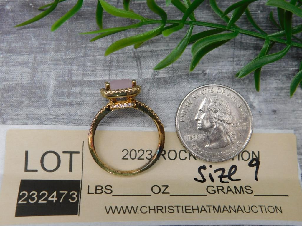 GENUINE STONE RING SIZE 9 - 2