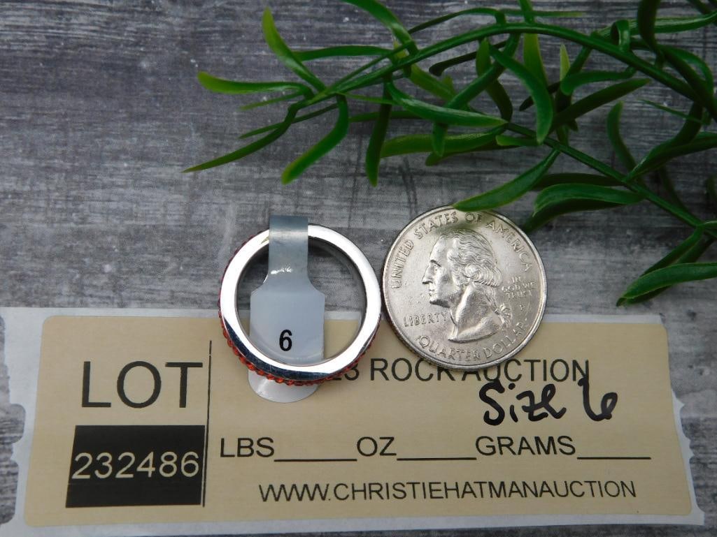 GENUINE STONE RING SIZE 6 - 2