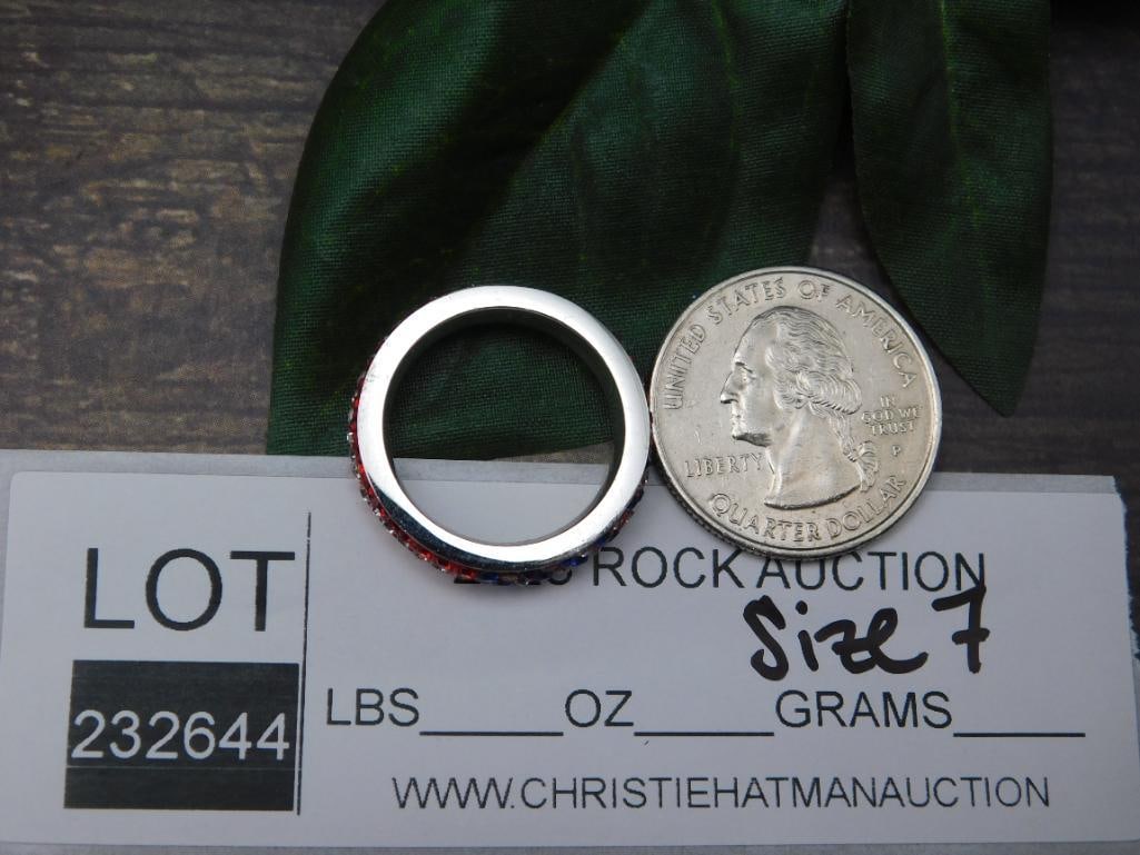 GENUINE STONE RING SIZE 7 - 4