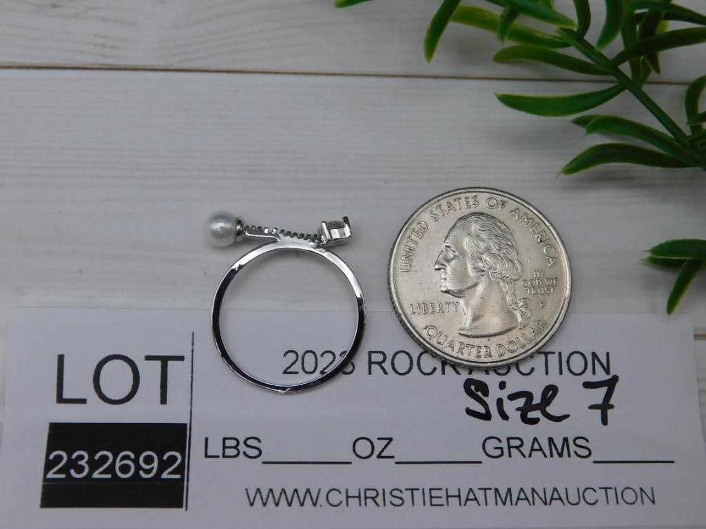 GENUINE STONE RING SIZE 7 - 2