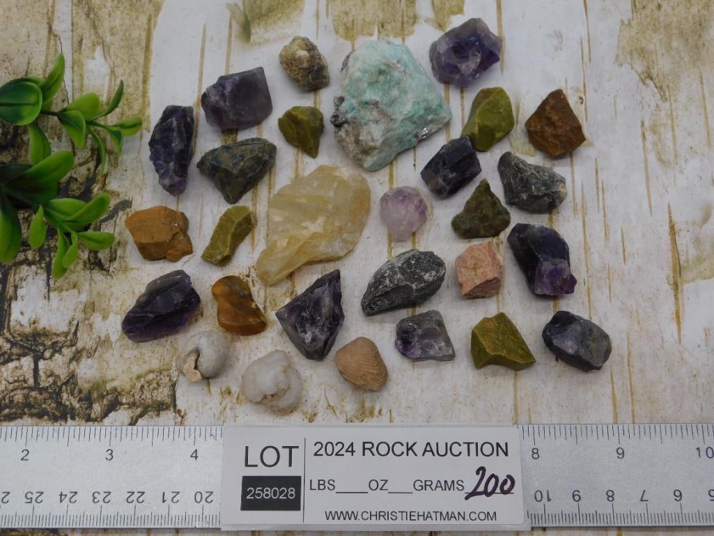 MIXED ROUGH ROCK STONE LAPIDARY SPECIMEN - 4