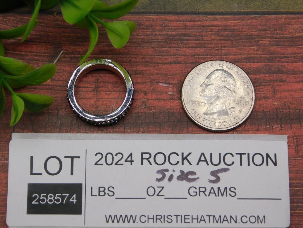 STONE RING ROCK STONE LAPIDARY SPECIMEN - 2