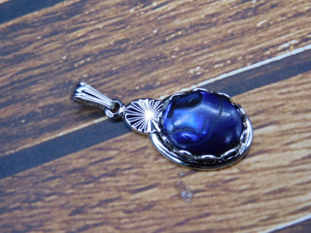 ABALONE PENDANT ROCK STONE LAPIDARY SPECIMEN (1 of 2)