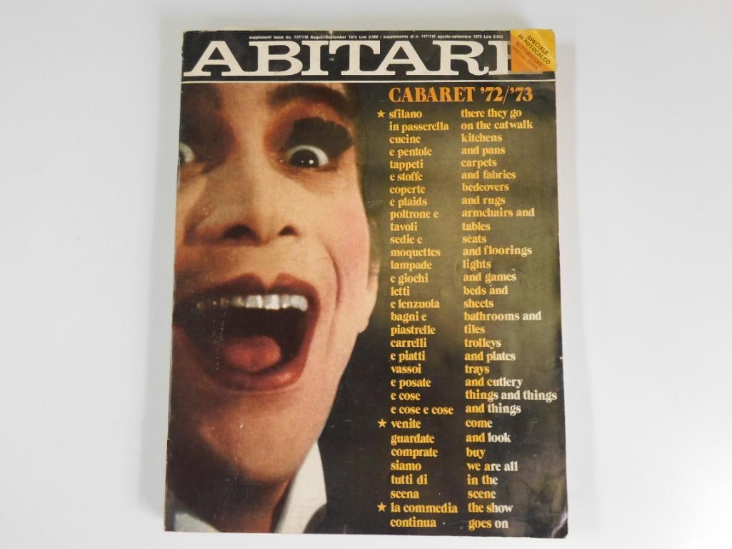 ABITARE CABARET 72/73 ITALIAN ARCHITECTURE AND DESIGN MAGAZINE VINTAGE EPHEMERA: ABITARE CABARET 72/73 ITALIAN ARCHITECTURE AND DESIGN MAGAZINE VINTAGE EPHEMERA