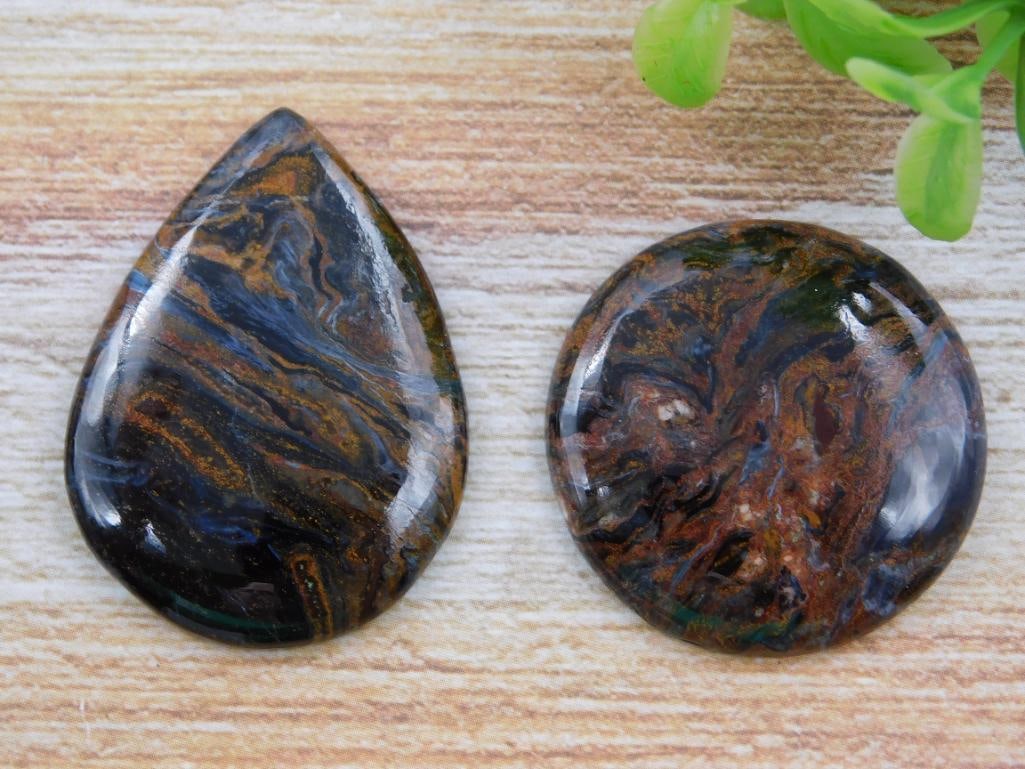 PIETERSITE CABOCHONS ROCK STONE LAPIDARY SPECIMEN (1 of 4)