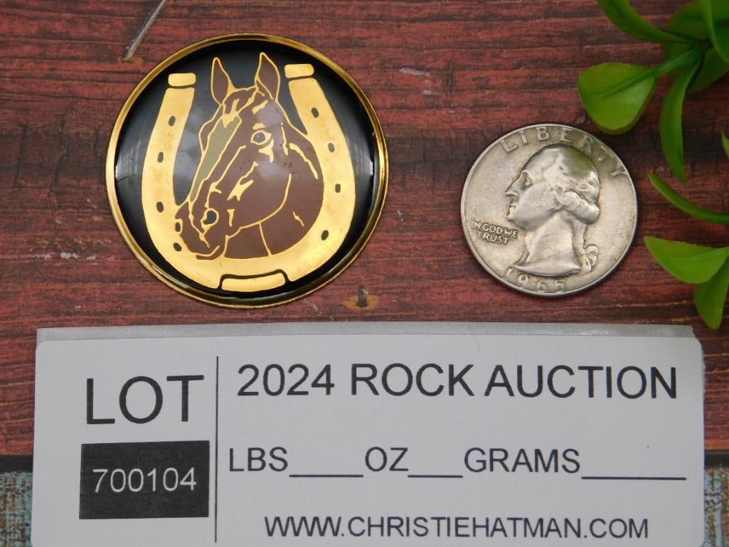 HORSE CABOCHON MEDALLION - 2