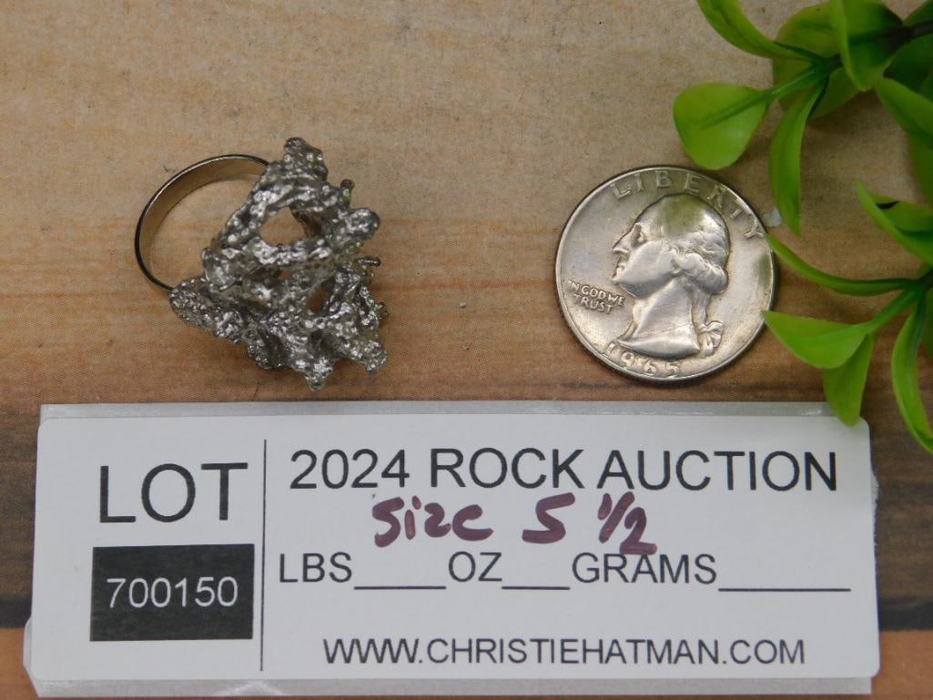 SILVER TONE RING - 2