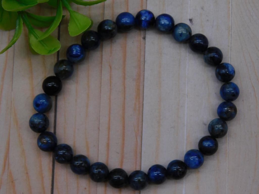 Beaded Stretch Bracelet Rock Stone Lapidary Specimen (1 of 1)