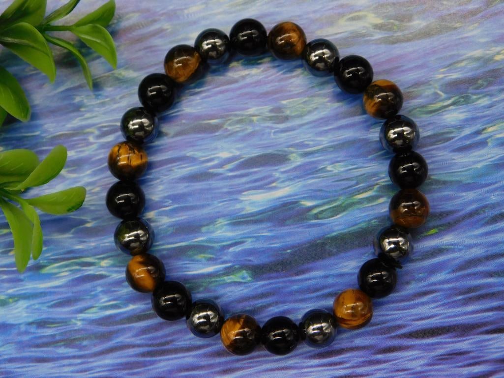 Beaded Stretch Bracelet Rock Stone Lapidary Specimen: Beaded Stretch Bracelet Rock Stone Lapidary Specimen