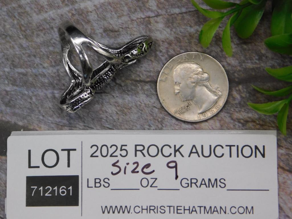 INTRICATE SIZE 9 LIZARD RING - 2