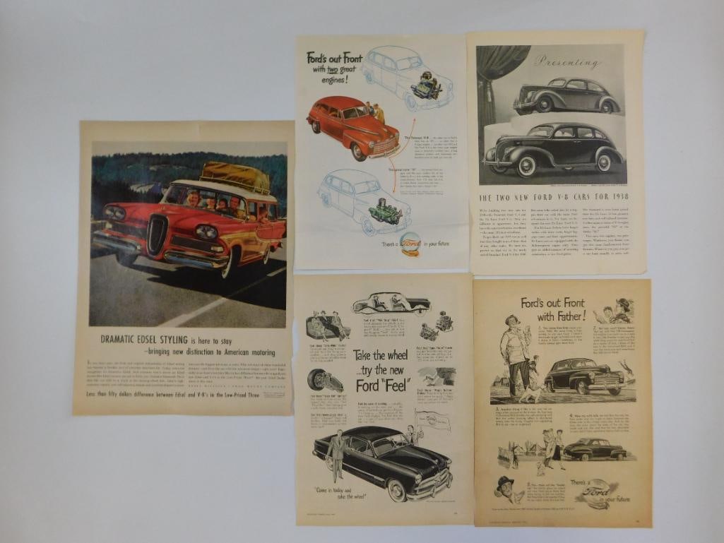 FORD ANTIQUE ADVERTISING AUTOMOBILIA INSERTS EPHEMERA: FORD ANTIQUE ADVERTISING AUTOMOBILIA INSERTS EPHEMERA