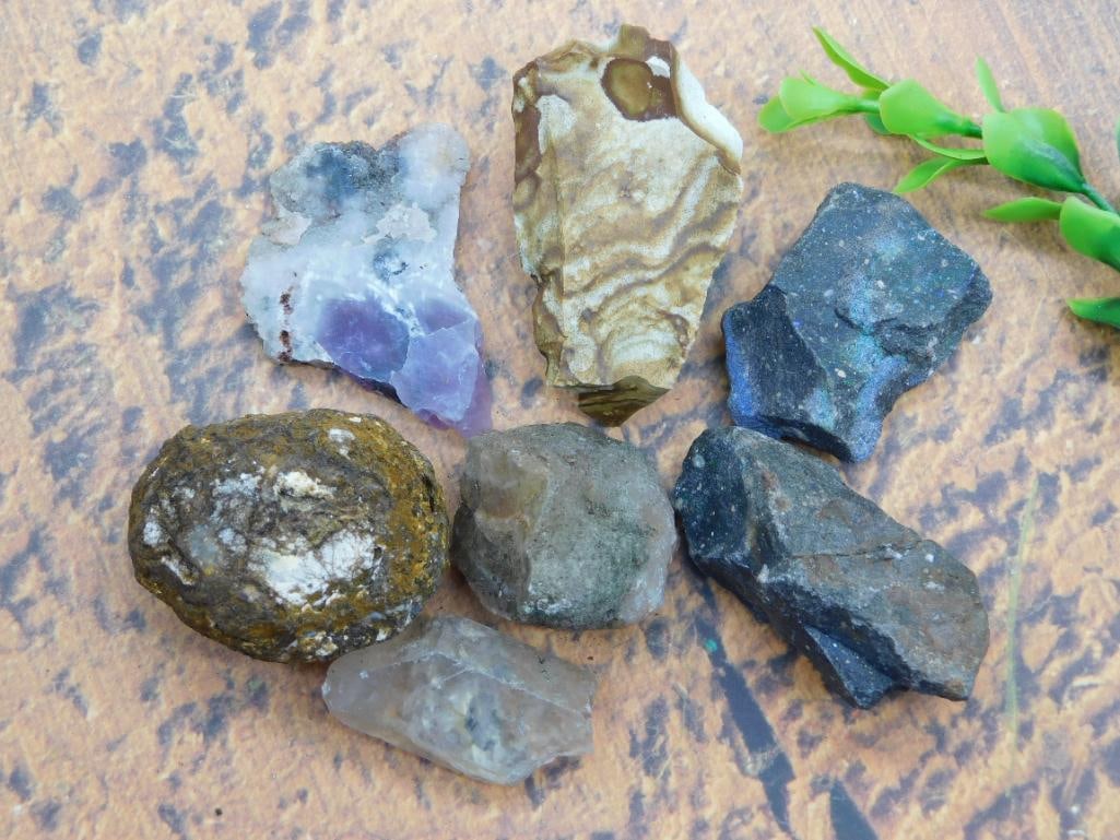 MIXED LOT ROCK STONE LAPIDARY SPECIMEN: MIXED LOT ROCK STONE LAPIDARY SPECIMEN