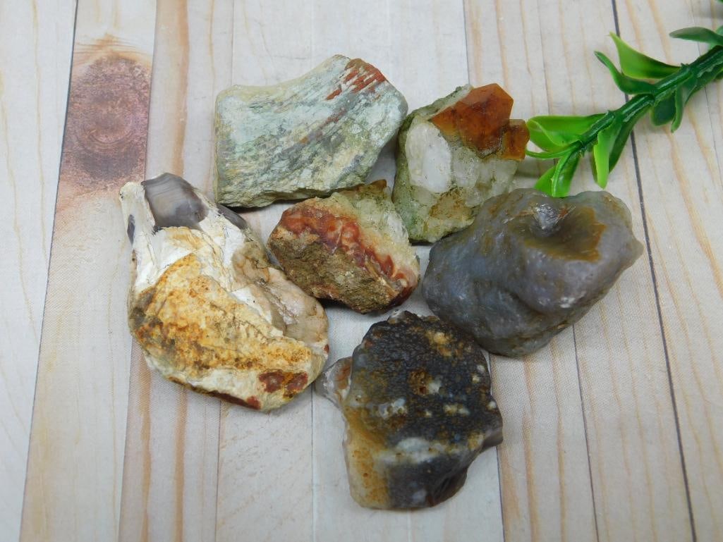 MIXED ROUGH ROCK ROCK STONE LAPIDARY SPECIMEN: MIXED ROUGH ROCK ROCK STONE LAPIDARY SPECIMEN