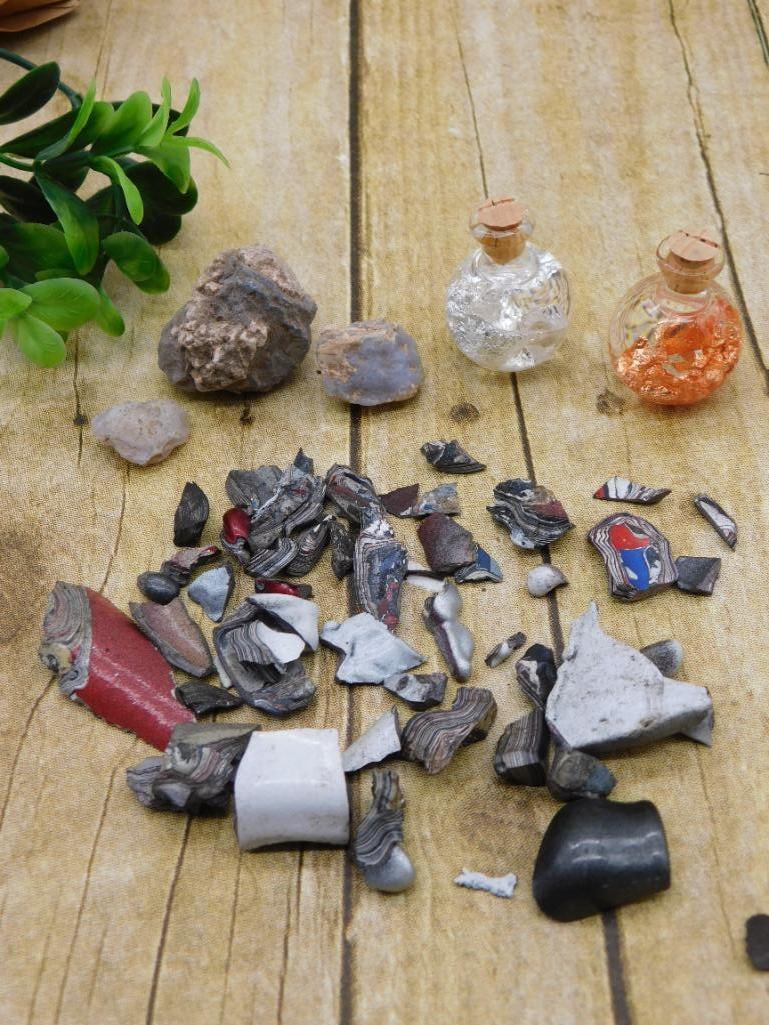 MIXED LOT ROCK STONE LAPIDARY SPECIMEN: MIXED LOT ROCK STONE LAPIDARY SPECIMEN