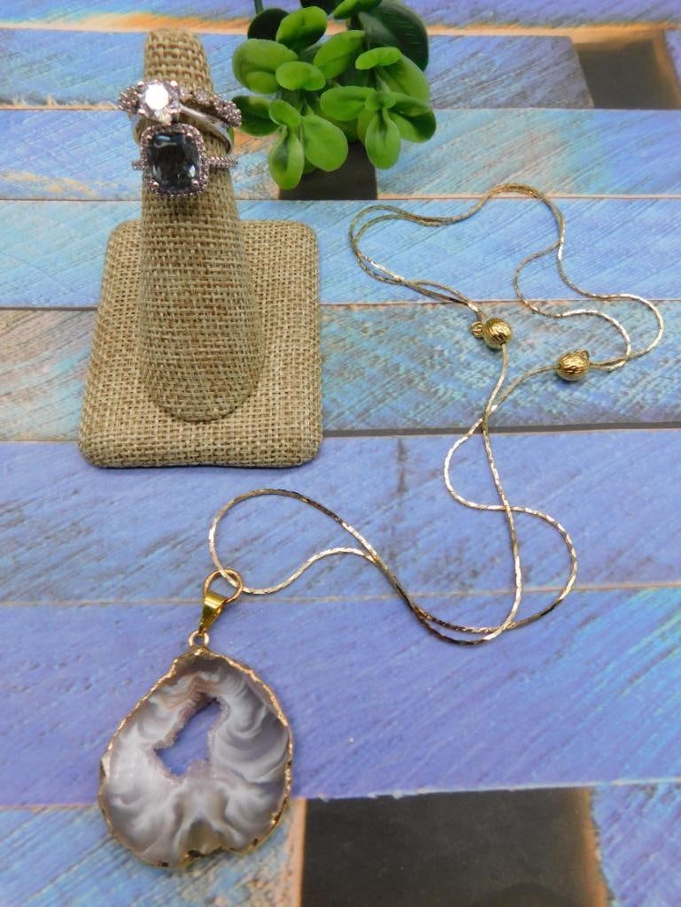 MIXED JEWELRY LOT ROCK STONE LAPIDARY SPECIMEN: MIXED JEWELRY LOT ROCK STONE LAPIDARY SPECIMEN