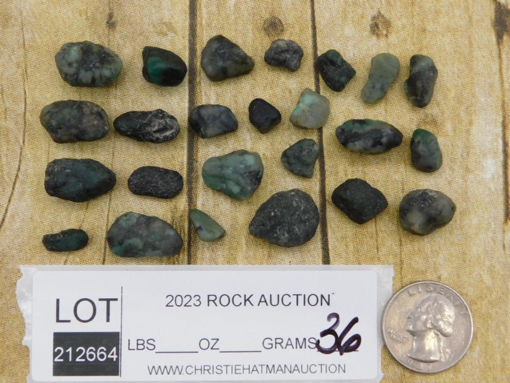 ROUGH EMERALD ROCK STONE LAPIDARY SPECIMEN - 2