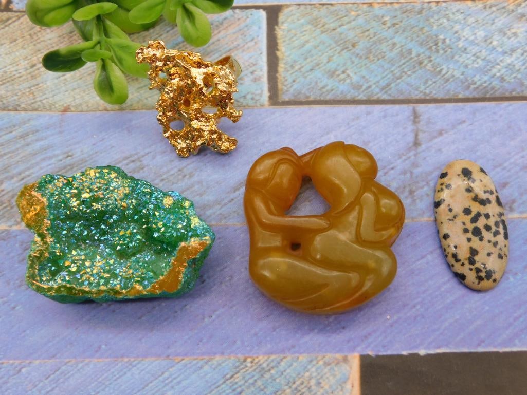 MIXED LOT ROCK STONE LAPIDARY SPECIMEN: MIXED LOT ROCK STONE LAPIDARY SPECIMEN